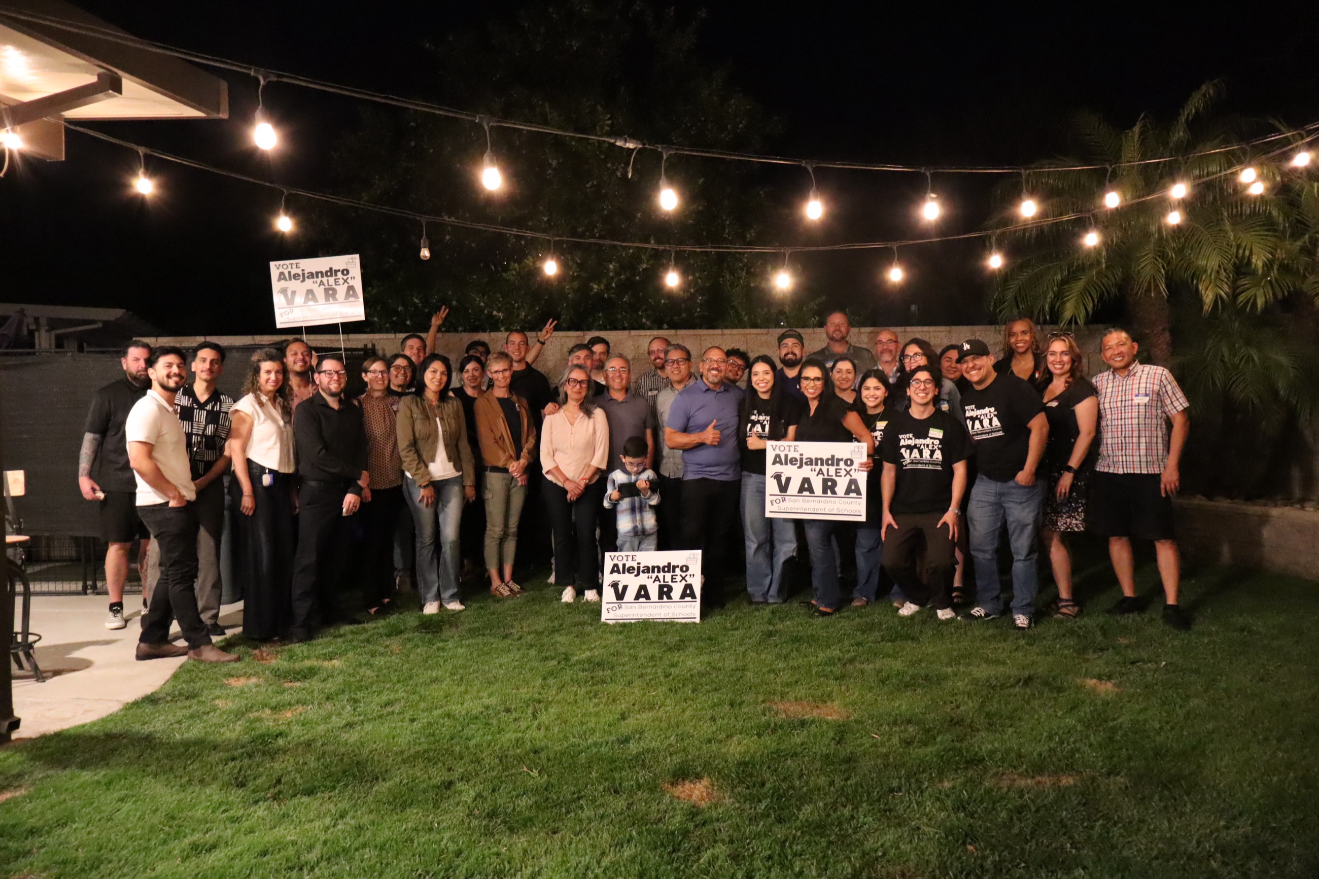 Community members with the Vara campaign